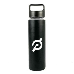 PELOTON Water Bottle Black 16 oz Glass Silicone Case Travel Gym‎ Workout